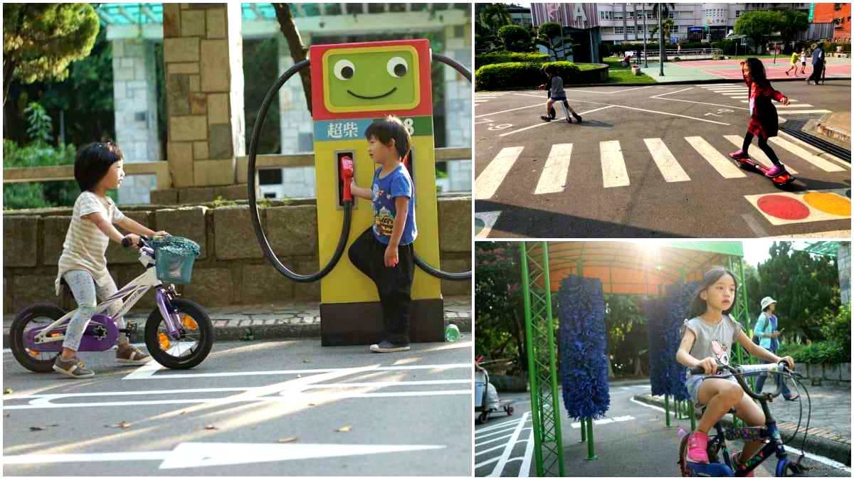 縮小版駕訓場!新北「交通主題公園」神複製,迷你加油站、洗車場小孩玩瘋(中獎名單已公布)