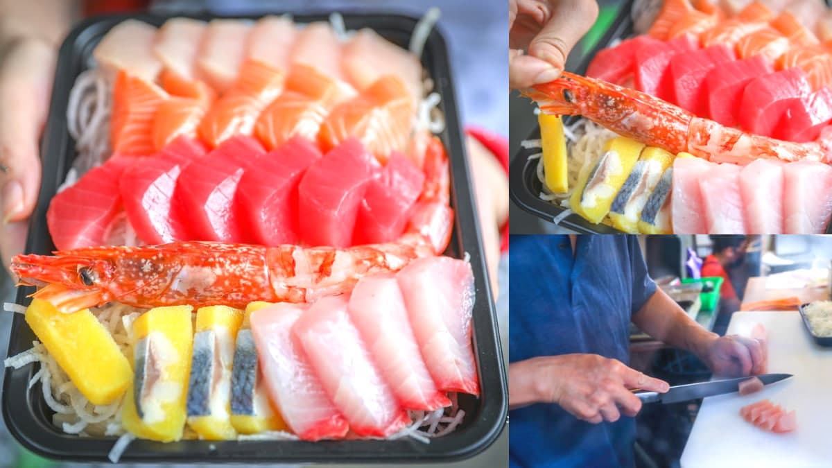 擺好擺滿僅300元!「厚切生魚片」1盒6種鮮魚CP值破表,爽嗑整隻天使紅蝦