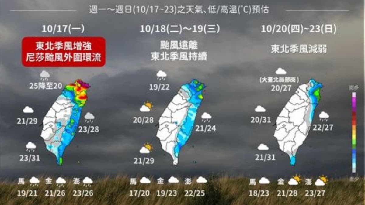 今晚到明清晨最冷!入秋最冷下探1字頭,最快這時放晴 今晚到明清晨最冷!入秋最冷下探1字頭,最快這時放晴