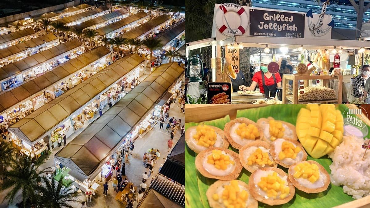 泰國「拉差達火車夜市」重新復活!白色版花園夜市超好拍,各種泰式小吃都有