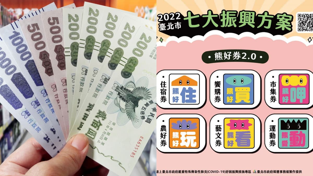 振興經濟今年再發「五倍券」免費領?行政院回應了,北市先推「熊好券2.0」