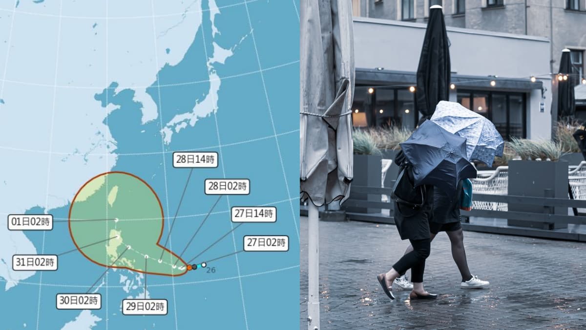 颱風「奈格」生成!東北季風增強今晚變天有雨,週日起雨勢更大