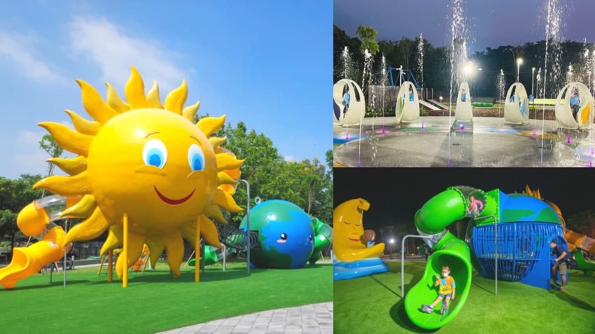 巨型太陽、地球在屏東!全新「星球公園」先衝8米高溜滑梯、獨創自行車噴泉