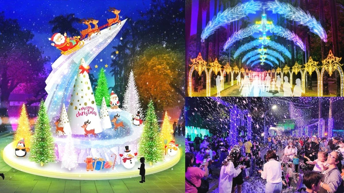 「2022屏東聖誕節」下雪啦!搶拍7米高耶誕樹、15組絕美燈飾,再逛聖誕市集