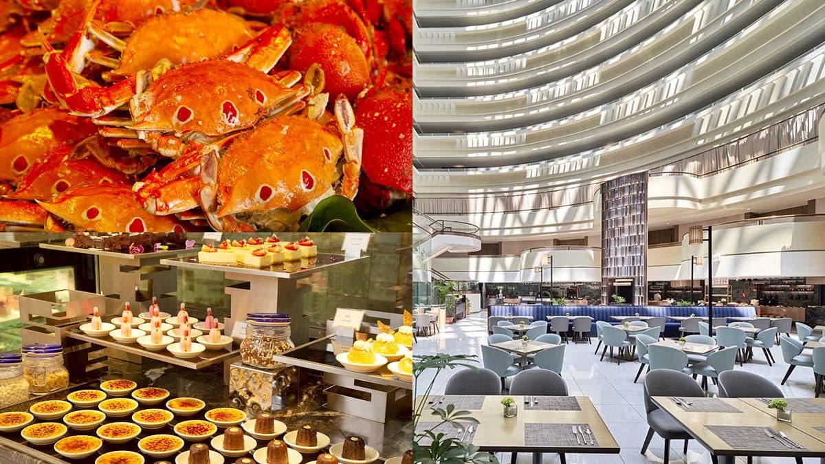 揪當月壽星免費吃到飽!16層樓挑高飯店Buffet,爽嗑螃蟹、牛排超過百道好料