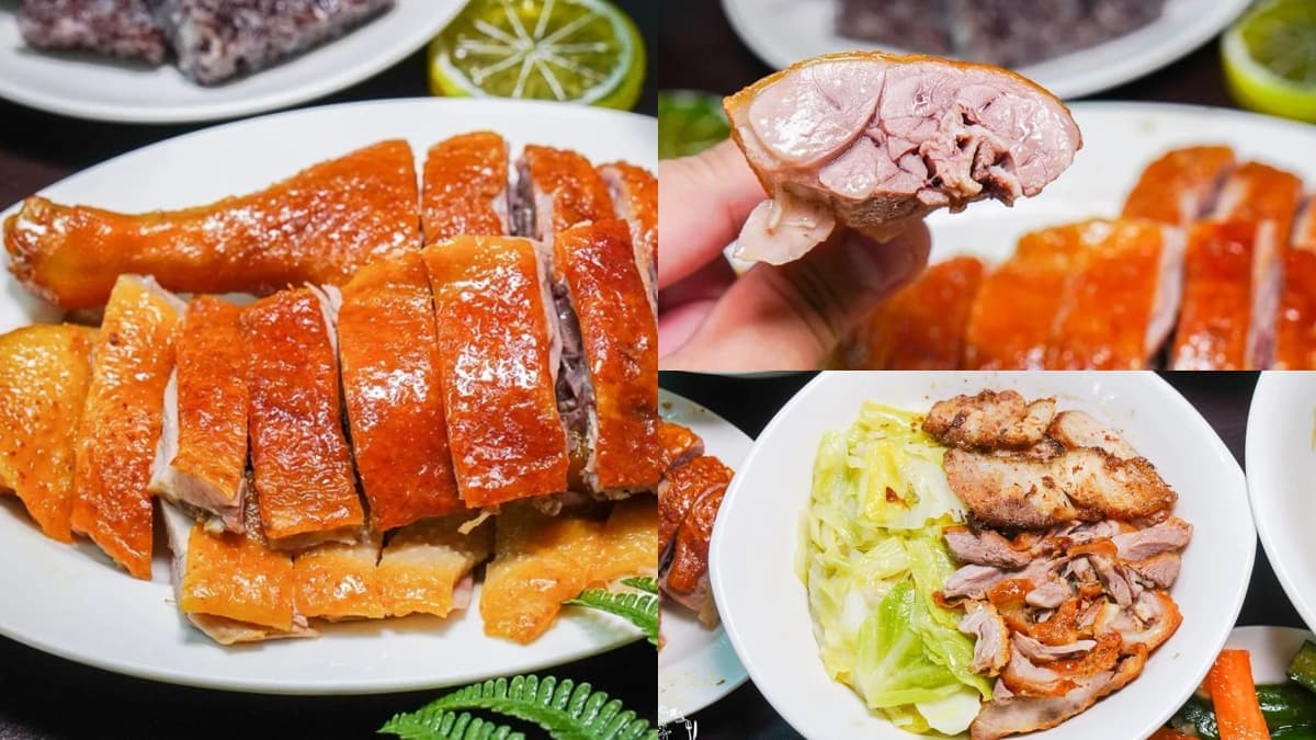 鴨豬雙拼僅60元!高雄隱藏版「焦糖燻鴨」老饕最愛,50年手藝慢燻金黃色澤