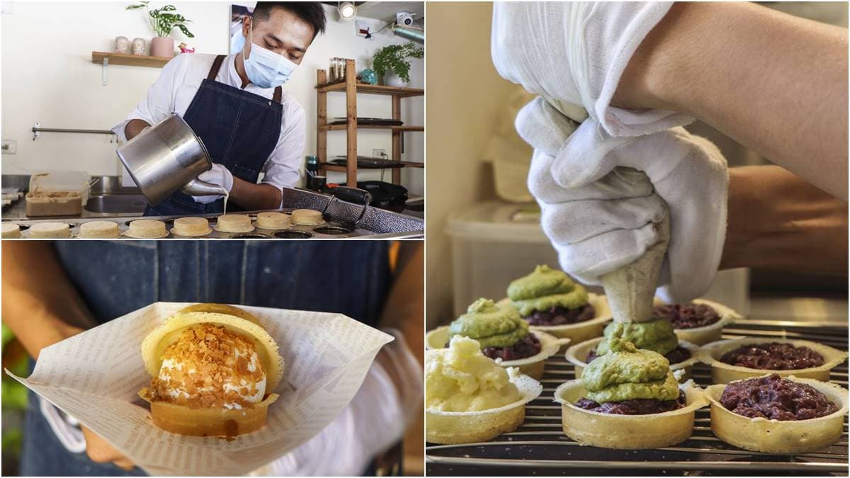 老闆和店狗都是帥哥!網評4.7星「雙餡紅豆餅」,經典抹茶+紅豆只要20元