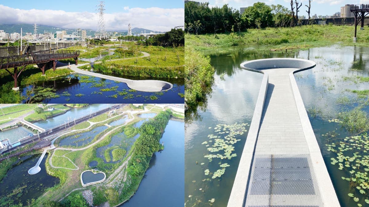 士林人快衝新景點!2.3公頃「雙溪濕地公園」搶拍水中步道、賞絕美百萬夕照