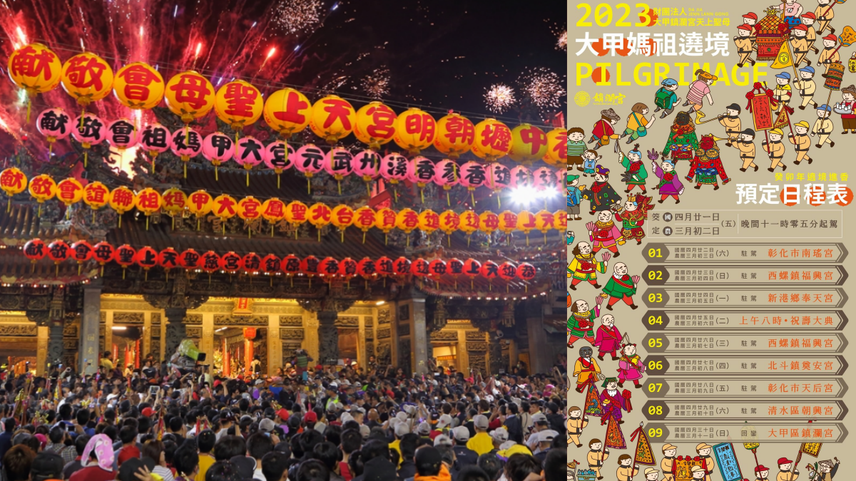 「2023大甲媽祖遶境」走起!1張圖搞懂9天8夜行程,加碼11禁忌一次看