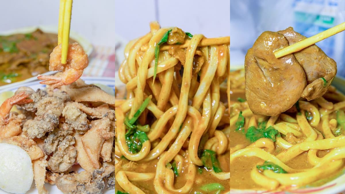 在地老饕認證!正港「基隆炒麵」必吃咖哩+沙茶,Q彈麵條配大塊牛肉最過癮
