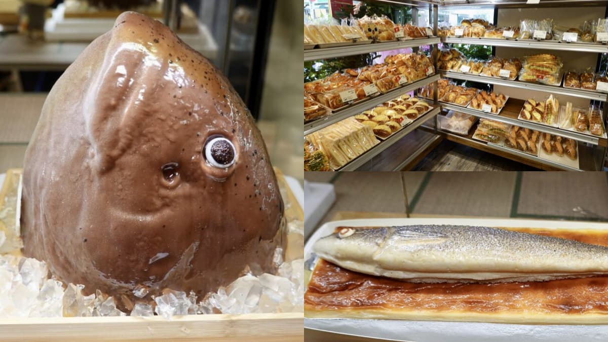 麵包店驚見巨大魚頭!超擬真「鮭魚蛋糕」隱身傳奇名店,壽司、茶碗蒸變甜點