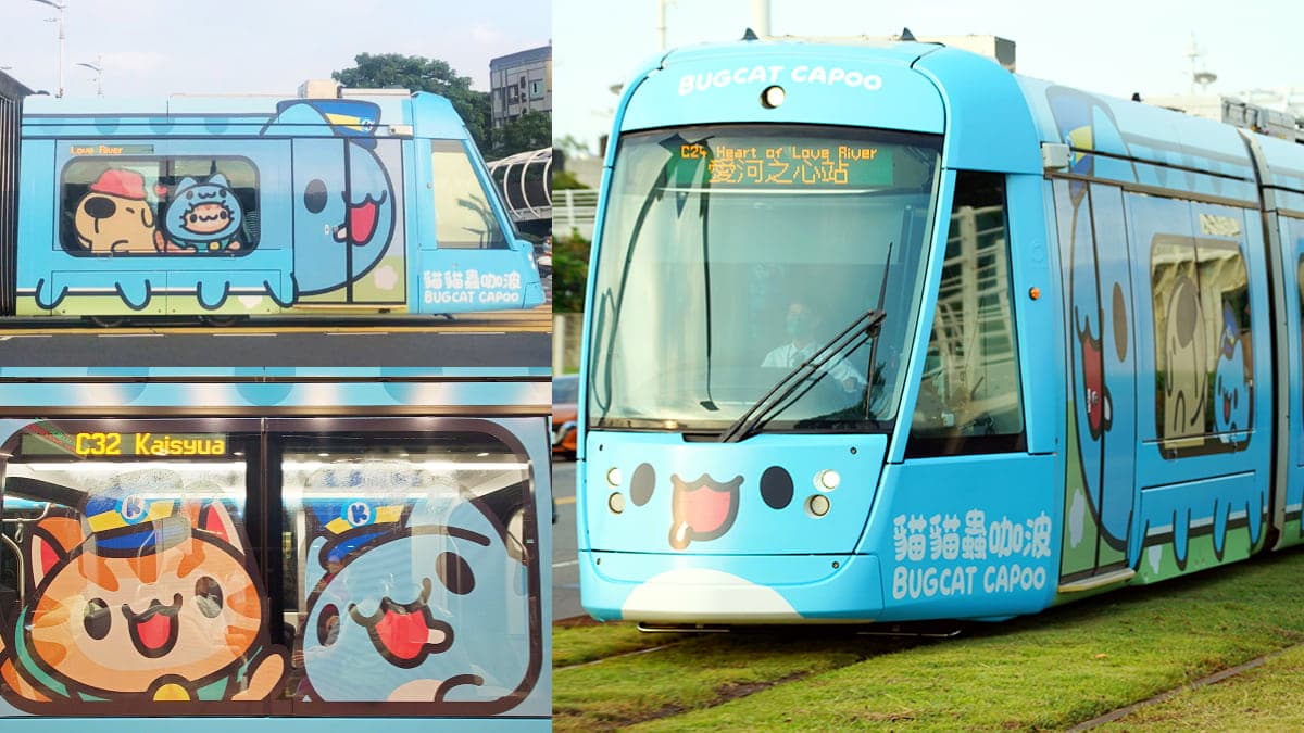 高雄最萌「咖波彩繪輕軌列車」上路啦!4大最佳打卡點、追車攻略一次收