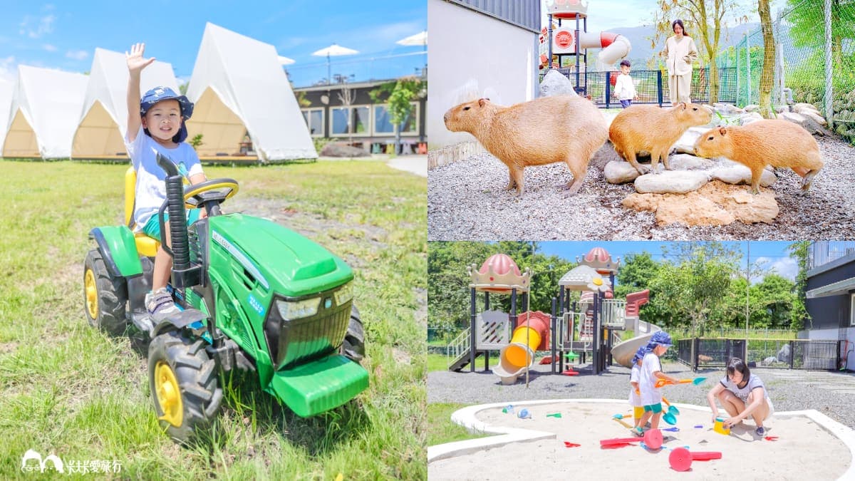 【新開店】250元玩到飽!宜蘭「破千坪農場」近距離餵水豚、小小拖拉機超放電