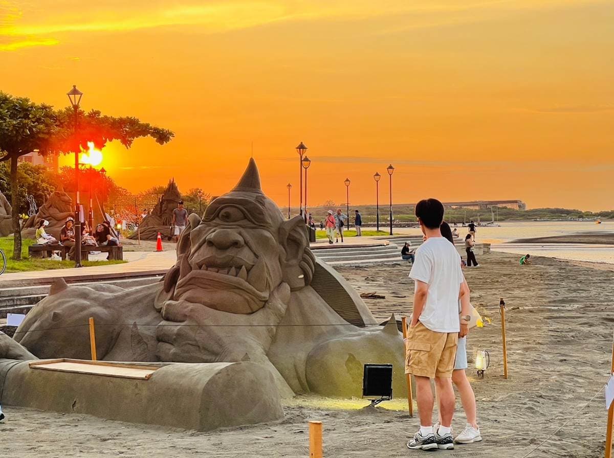 桃太郎、埃及法老現身!「2023八里沙雕展」免費拍16座神話作品,再賞光雕秀 桃太郎、埃及法老現身!「2023八里沙雕展」免費拍16座神話作品,再賞光雕秀