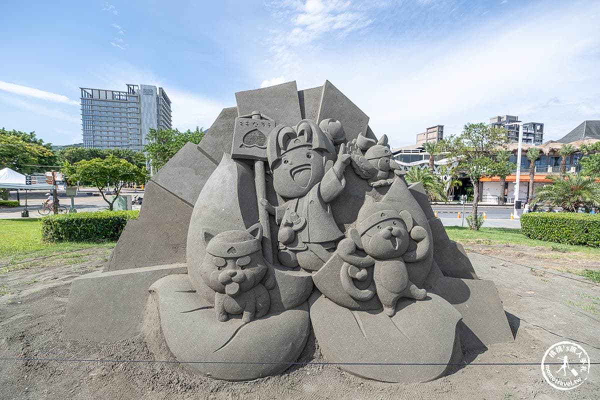 桃太郎、埃及法老現身!「2023八里沙雕展」免費拍16座神話作品,再賞光雕秀 桃太郎、埃及法老現身!「2023八里沙雕展」免費拍16座神話作品,再賞光雕秀