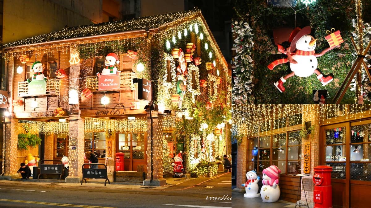 「全台最美薑餅屋」在台中!老宅燒肉店大變身,免費拍超萌雪人、聖誕老公公