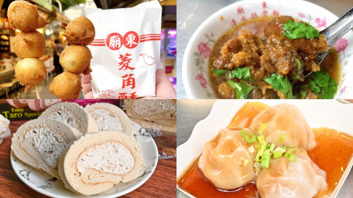 老台中人才懂!廟東夜市9攤必吃:門神菱角酥、老字號芋泥捲、古早味肉圓
