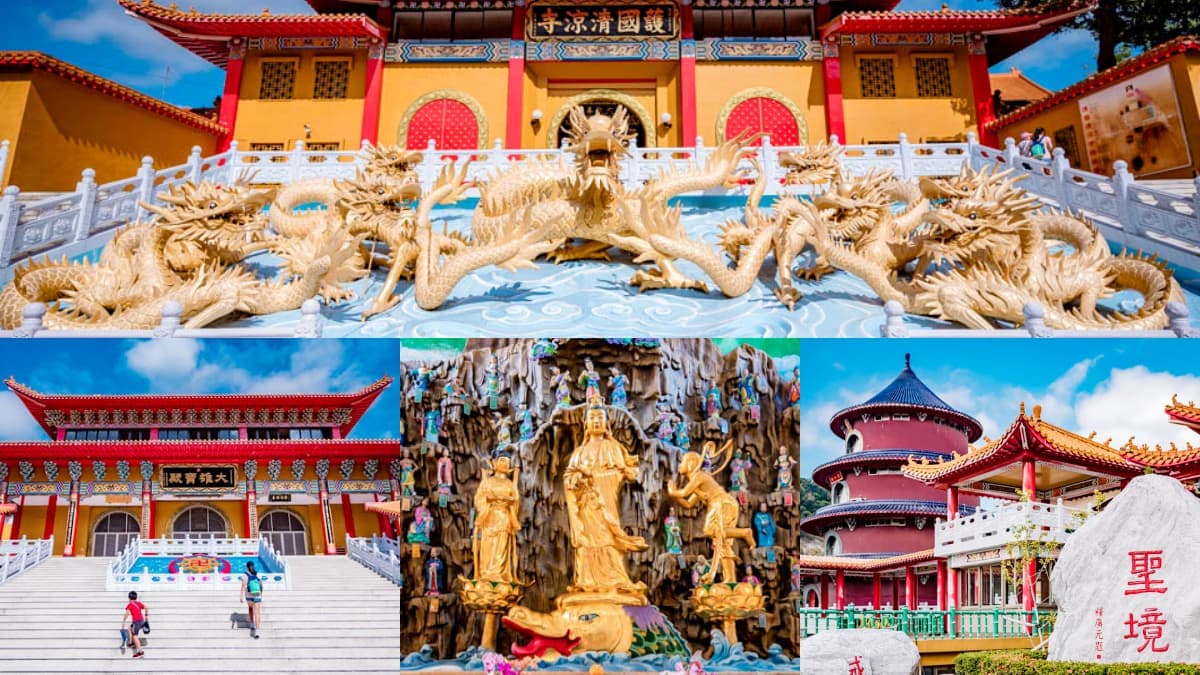 「巨型九龍金雕」超逼真!台中「仿明朝古寺」藏深山,龍年最應景春遊景點