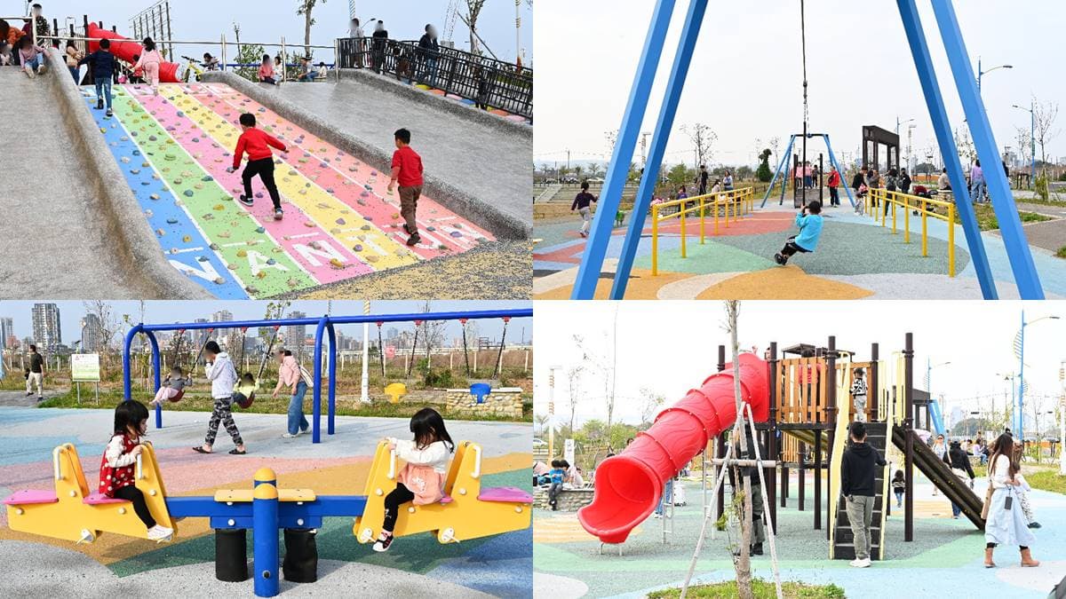 台中爸媽連假免煩惱!2026台中親子景點TOP19:免門票工廠、3千坪室內樂園 台中親子景點「戶外」讓小孩放電,可以走走楓樹腳公園,遊樂設施多元,還有兩座寬敞的磨石子溜滑梯。