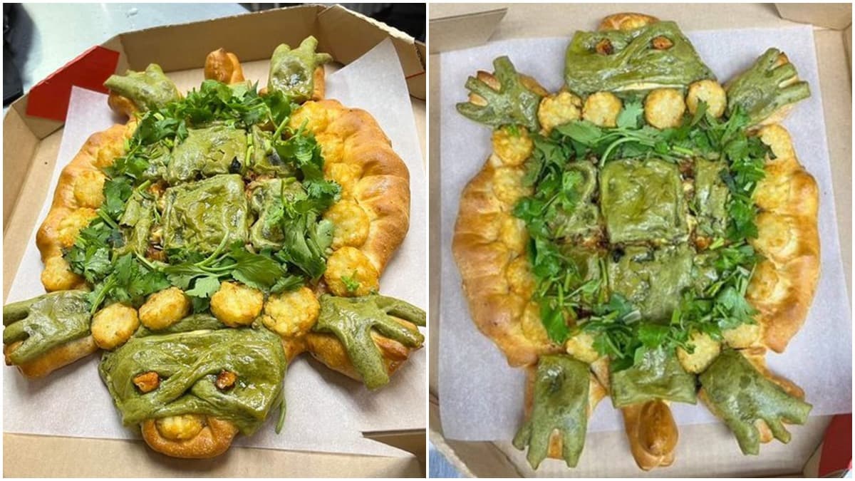 必勝客新口味惹議!「烏龜披薩」草仔粿上撒香菜,網友驚呆:像被卡車碾過