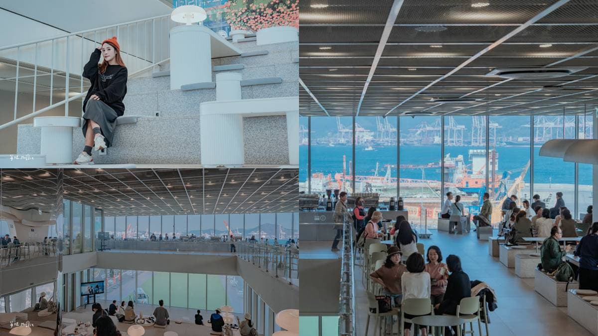 2層樓高階梯座位看海!面海第一排「無邊際海景」餐廳,20種以上麵包超享受