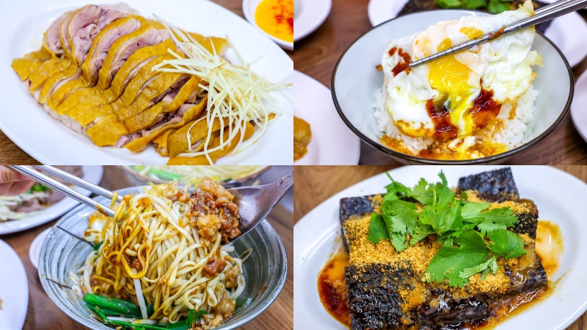 延三夜市超強鵝肉攤!甘蔗鵝、鹽水鵝皮Q肉嫩,鵝油飯尬半熟炸蛋超銷魂