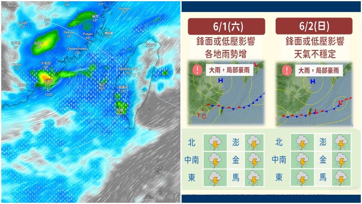 颱風「馬力斯」最快今日生成!進入廣東後恐大轉彎,這2天全台防豪大雨