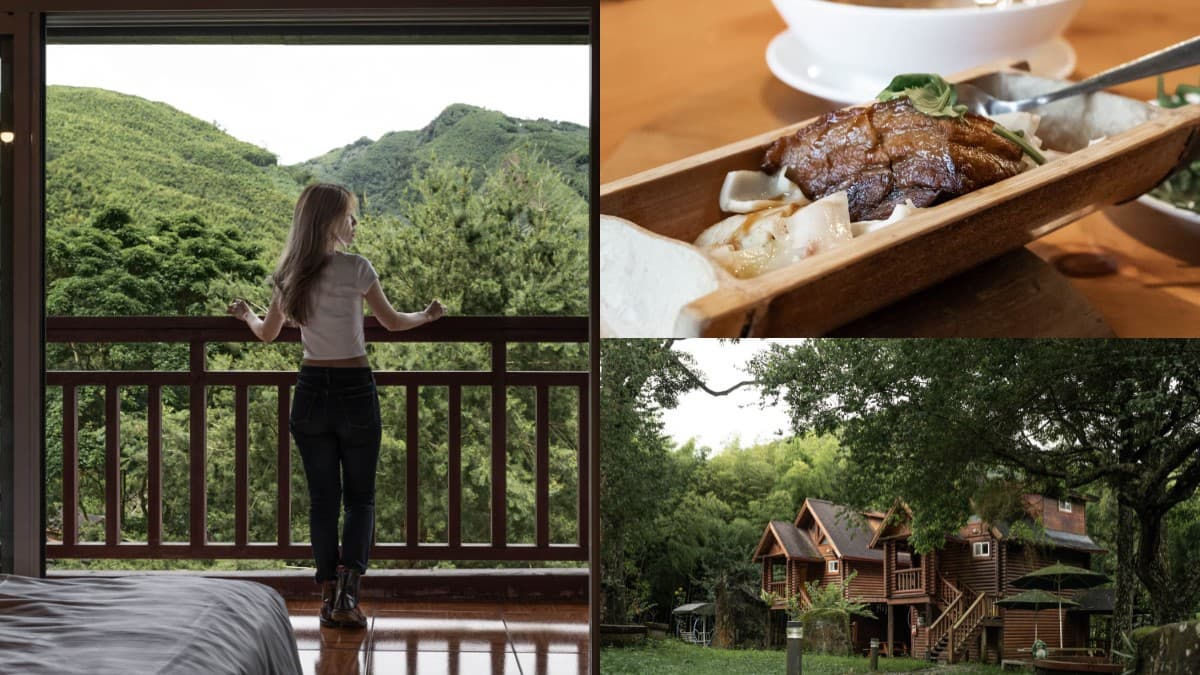 晚餐桂筍東坡肉超誘人!睡溪頭小木屋吸飽芬多精,順遊竹林祕境、妖怪村