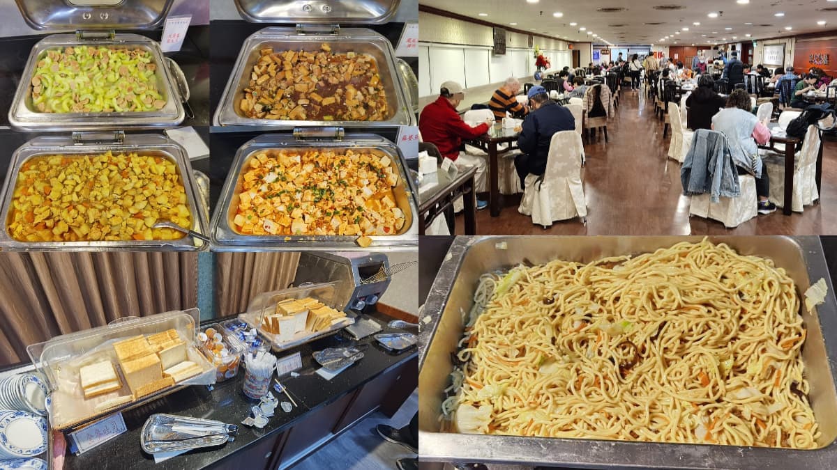 台北隱藏版「150元早餐吃到飽」!熱炒菜色、清粥小菜皆有,葷食素食都可吃