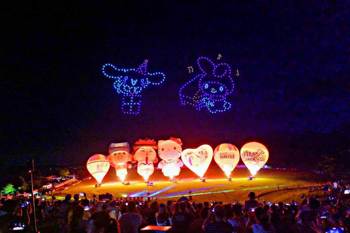Hello Kitty、美樂蒂無人機升空!2024台東熱氣球X三麗鷗,12場光雕歷年最多 Hello Kitty、美樂蒂無人機升空!2024台東熱氣球X三麗鷗,12場光雕歷年最多
