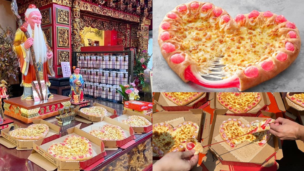 吃了會脫單嗎?必勝客超狂「紅餡芝心比薩」開搶,加碼送樂成宮加持「紅線」