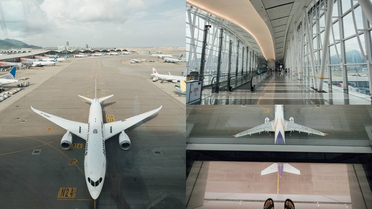 等飛機不無聊!機場最新「透明天際走廊」,看巨無霸飛機「腳下穿越」超過癮