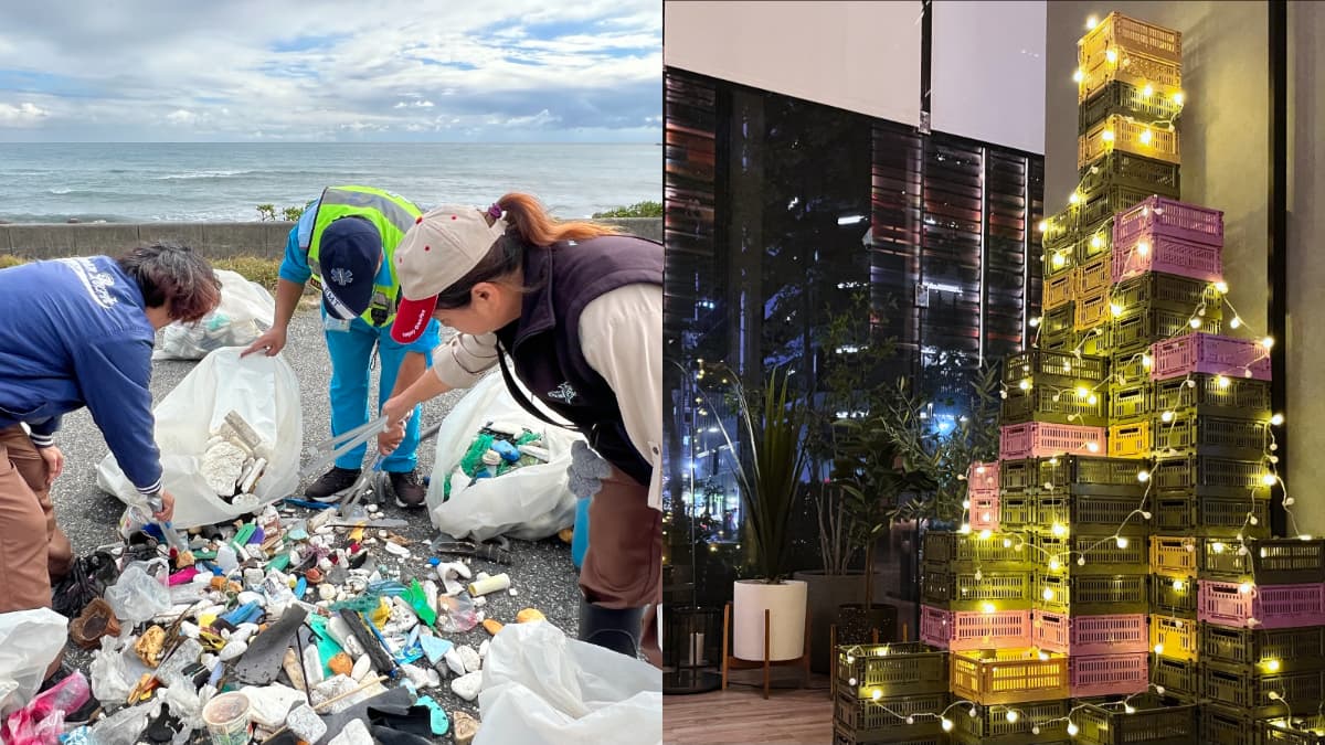 綠色旅遊愛地球!回收品化身絕美聖誕樹、ESG淨灘護海洋