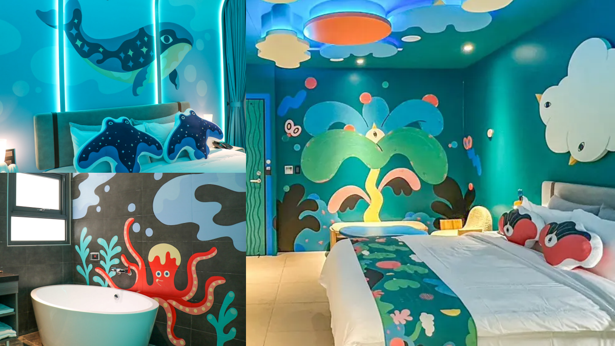 桃園青埔全新汽旅!親子必住KTV泳池房+彩繪房,逛華泰Outlet超方便