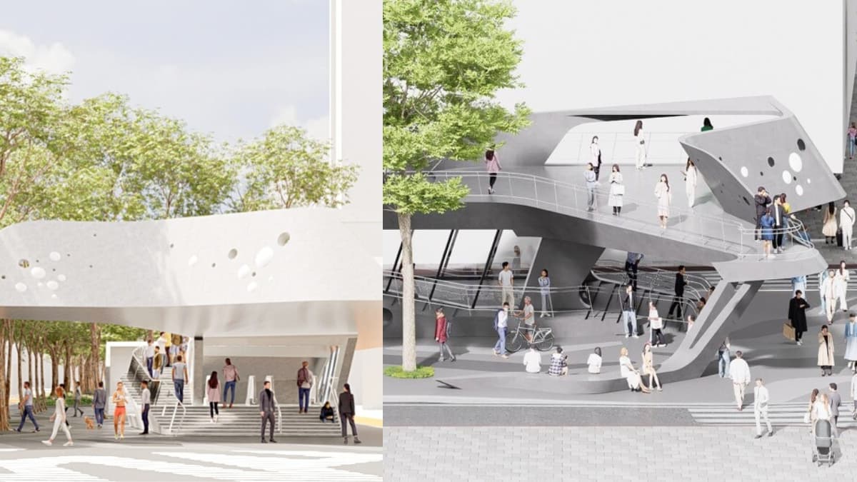 全新觀景台登場!北捷「中山站1號出口」5月底完工,綠廊美化模擬圖搶先看