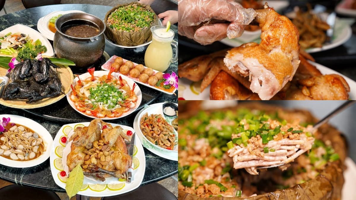 飄香高雄30年!IG爆紅「軌道送餐」土雞城,近30道雞肉料理任選、必點黃金烤雞