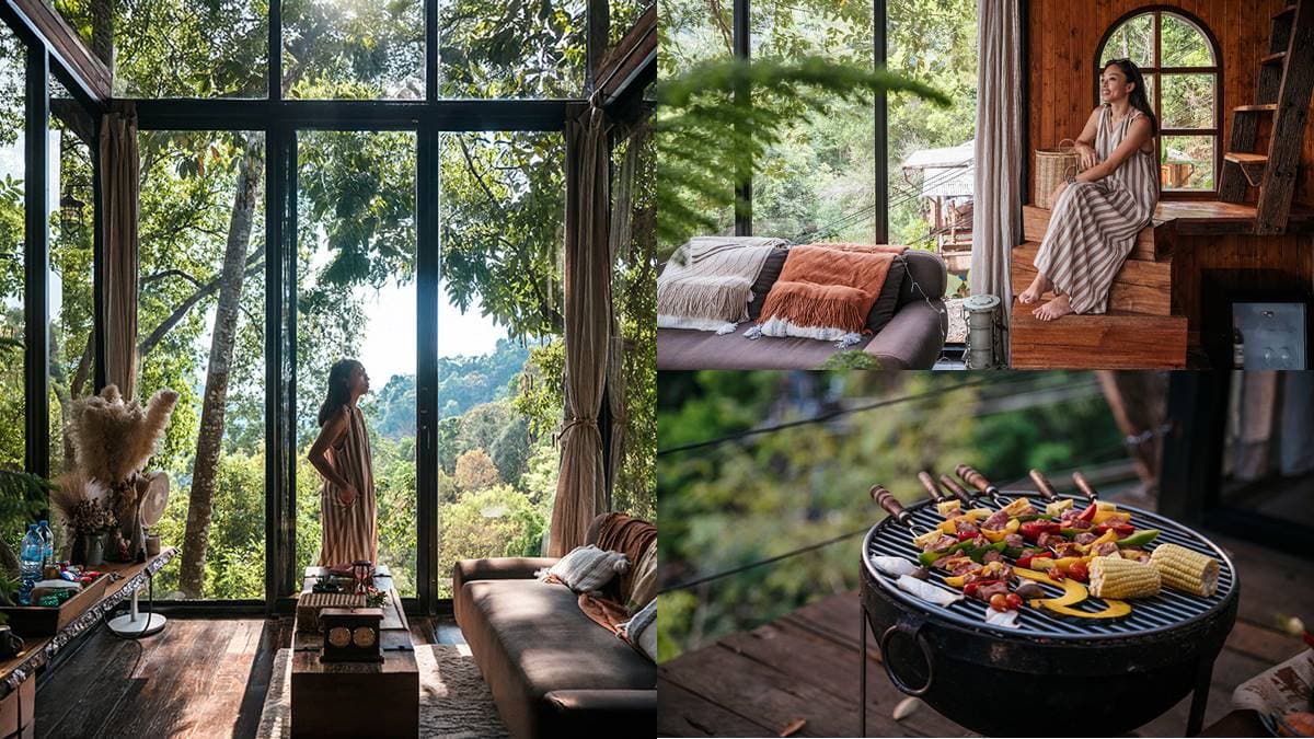 山中住一晚!入住綠意環繞「夢幻玻璃屋」民宿,還能享受星空下BBQ超滿足