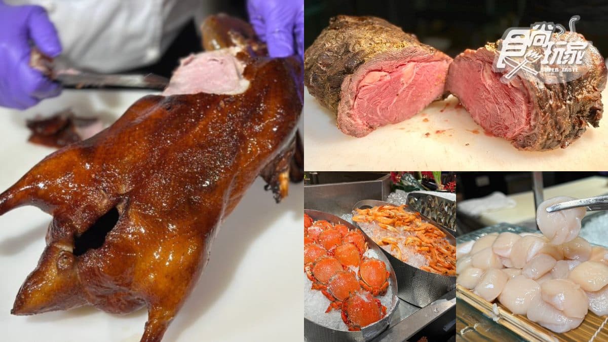 2人同行1人半價!637元多國料理吃到飽,生魚片、牛排、烤鴨百道無限夾