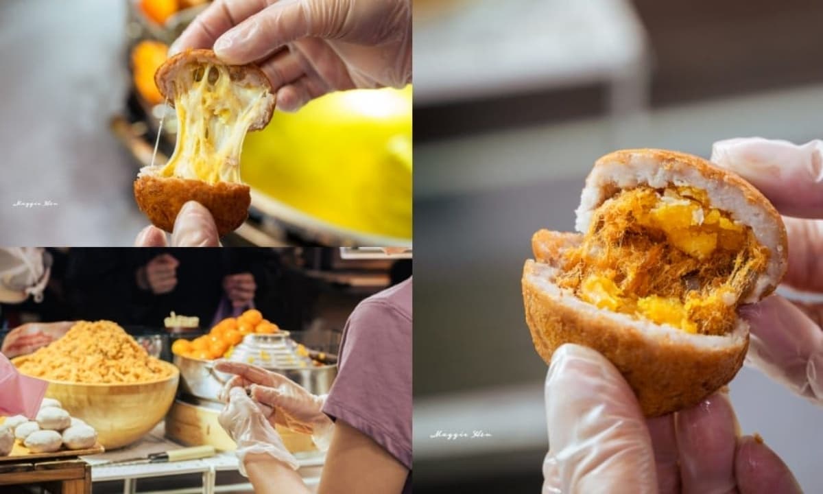 「饒河夜市」美食15選!隱藏版小吃+點心,順遊松山彩虹橋、蔦屋書店 饒河夜市美食14:老芋仔芋頭酥