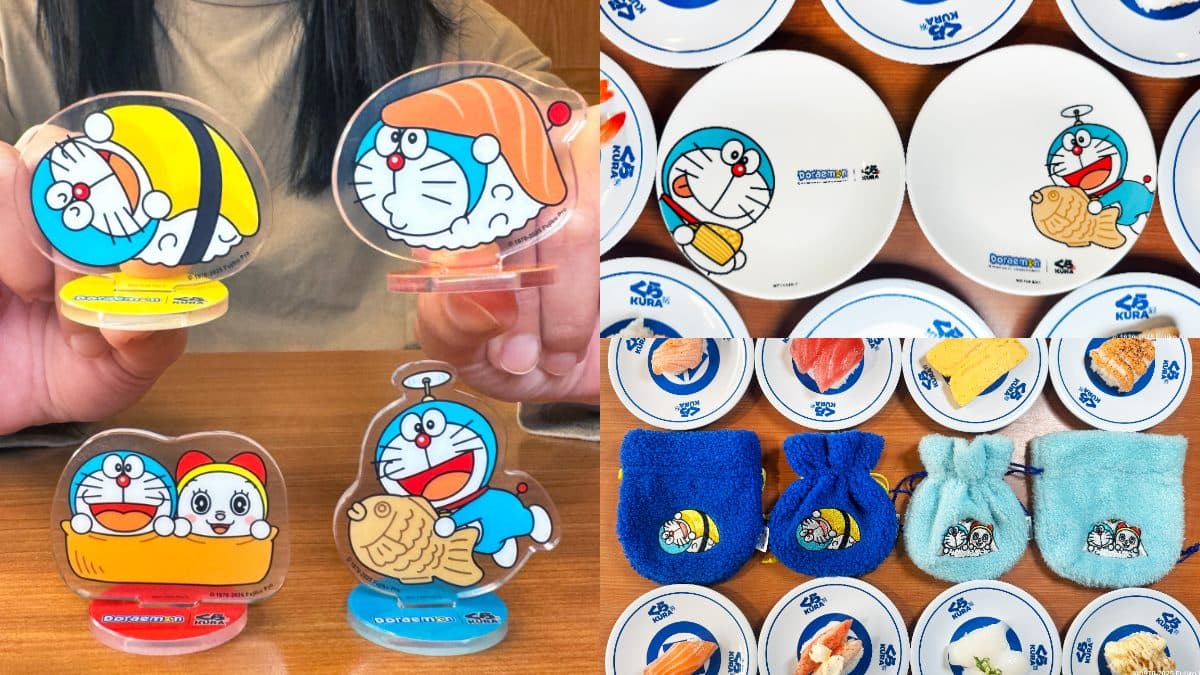 送哆啦A夢周邊!藏壽司3波滿額贈「這天」開搶,壓克力立牌、束口袋8款