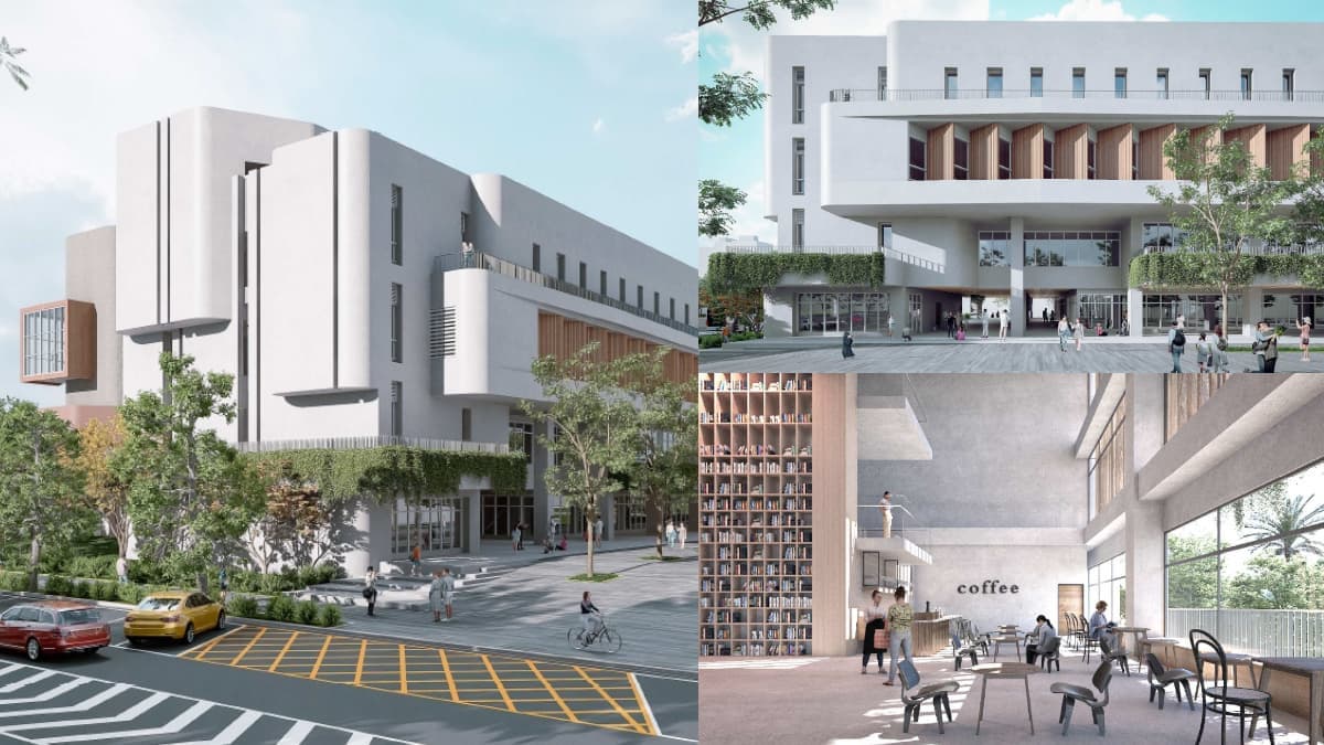 全台唯一「24小時圖書館」這時啟用!5層樓空間面向海景,室內模擬圖搶先看