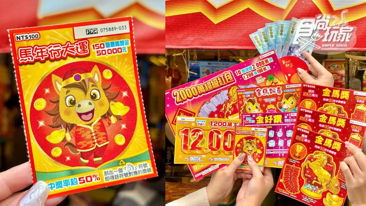 2026馬年15款全新刮刮樂開賣!高CP值推薦、中獎率、獎金一次看
