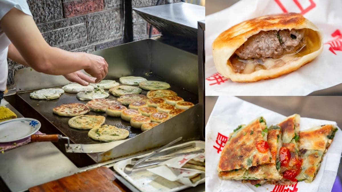 中壢夜市美食地圖:特色石頭燒餅、混蛋爆蝦,必吃15攤!銅板價就能大飽口福 中壢夜市美食4:日寶蔥油餅餡餅