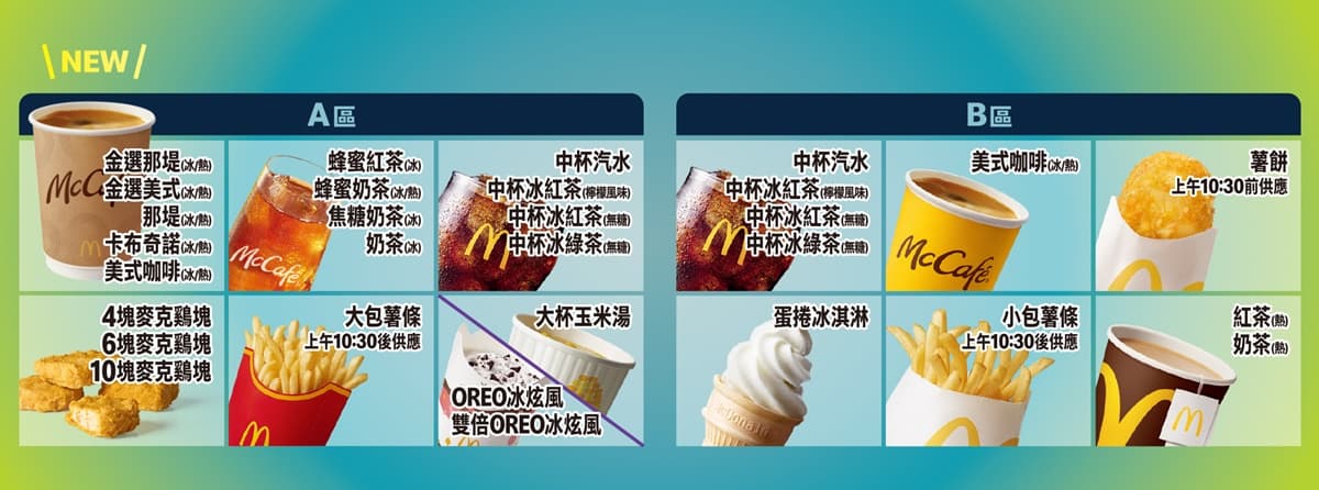 麥當勞「免費送薯條、麥克雞塊」!勁辣香雞翅買一送一,加碼搶「榴槤冰炫風」 麥當勞「免費送薯條、麥克雞塊」!勁辣香雞翅買一送一,加碼搶「榴槤冰炫風」