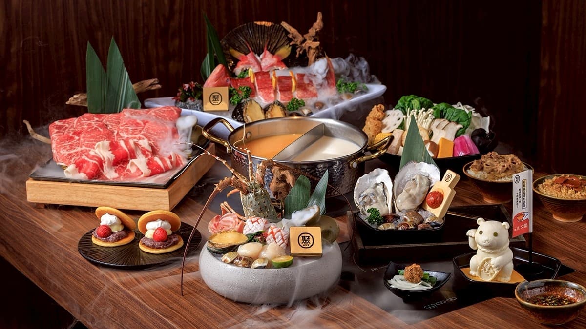 質感「聚」會鍋物新指標!綠植療癒空間中享受無限自助吧,日本國產牛、松露炊飯、日式甜點太加分