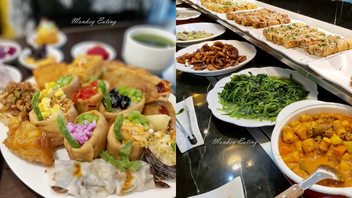 帶阿公阿嬤來!台中超大百坪素食吃到飽,百道異國料理buffet、長輩享優惠