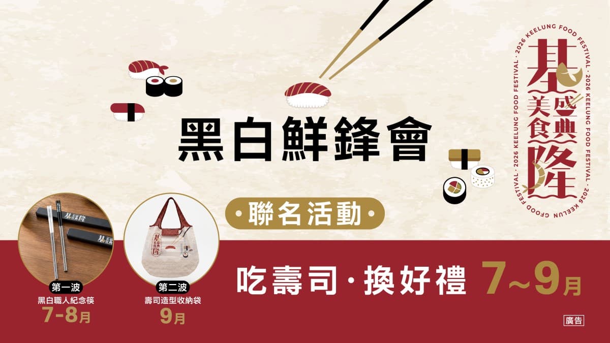今夏必收美食聖經!「2026基隆壽司地圖」擴大升級,吃遍31家超人氣壽司名店 今夏必收美食聖經!「2026基隆壽司地圖」擴大升級,吃遍31家超人氣壽司名店