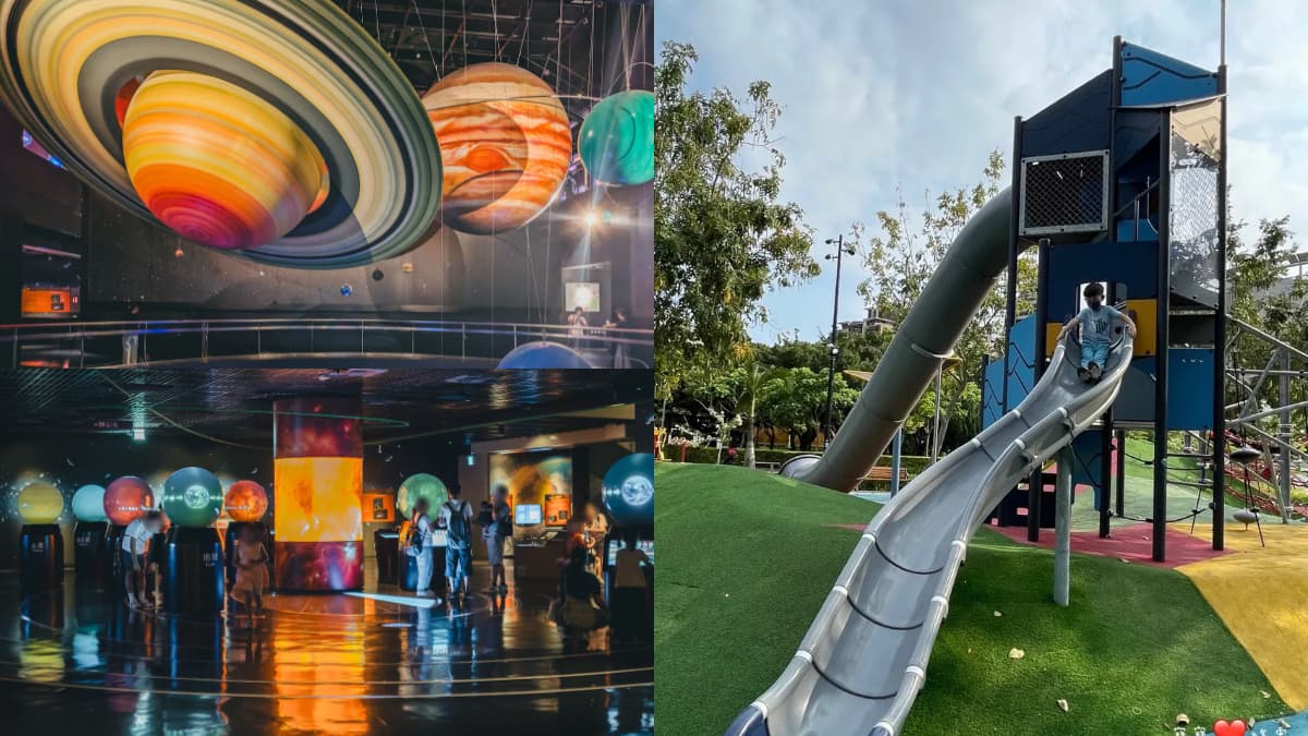 爸爸免費逛台北天文館!暑假夜間導覽、行星體重計必玩,順遊士林超高溜滑梯