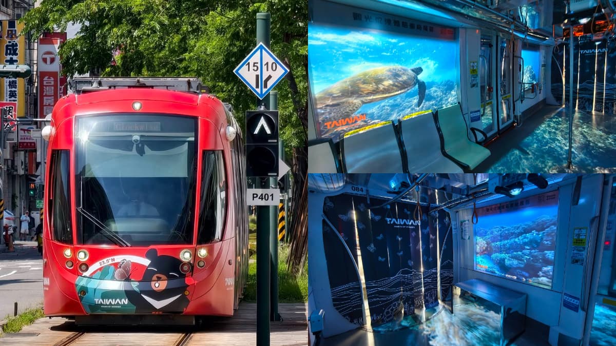 高雄輕軌史上最美列車!夢幻沉浸式投影超好拍,彩繪列車出沒時間、地點查詢