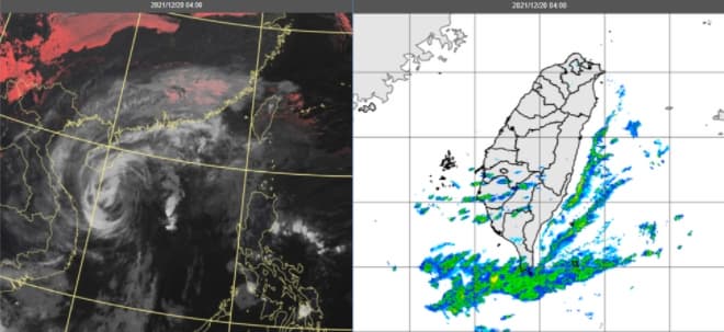 入冬最強冷空氣!耶誕「急凍10度以下」,全台有雨連續濕涼3天 中颱「雷伊」颱風眼消失,雲層即將籠罩台灣。(圖/中央氣象局) 直逼寒流!今濕涼3天 下波冷空氣「恐剩12度」時間曝